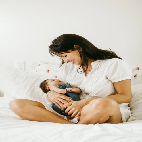 Felin melproductie verhogen vrouw met baby